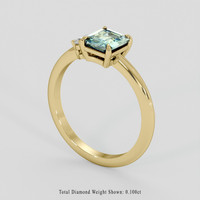 1.06 Ct. Bi Color Sapphire Ring, 10K Yellow Gold 2
