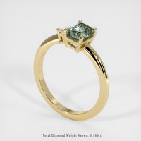 1.15 Ct. Green Sapphire Ring, 10K Yellow Gold 2