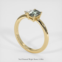 0.76 Ct. Bluish Green Sapphire Ring, 10K Yellow Gold 2