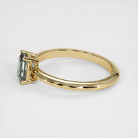 0.76 Ct. Bluish Green Sapphire Ring, 10K Yellow Gold 4
