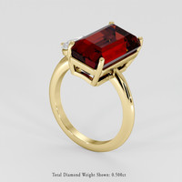 9.34 Ct. Orangish Red Spessartite Garnet Ring, 14K Yellow Gold 2