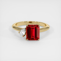 3.18 Ct. Ruby Ring, 14K Yellow Gold 1