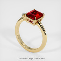 3.18 Ct. Ruby Ring, 14K Yellow Gold 2