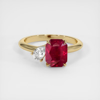 2.31 Ct. Ruby Ring, 14K Yellow Gold 1