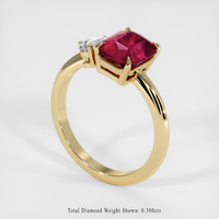 2.31 Ct. Ruby Ring, 14K Yellow Gold 2