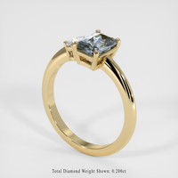 1.26 Ct. Greyish Blue Sapphire Ring, 14K Yellow Gold 2