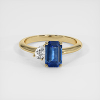 1.44 Ct. Blue Sapphire Ring, 14K Yellow Gold 1