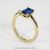 1.44 Ct. Blue Sapphire Ring, 14K Yellow Gold 2