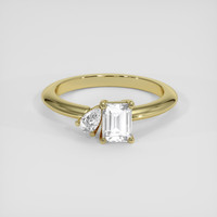 0.90 Ct. White Sapphire Ring, 14K Yellow Gold 1