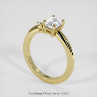 0.90 Ct. White Sapphire Ring, 14K Yellow Gold 2