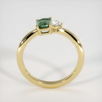 0.64 Ct. Green Sapphire Ring, 14K Yellow Gold 3