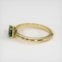 0.64 Ct. Green Sapphire Ring, 14K Yellow Gold 4