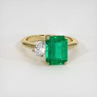 2.36 Ct. Emerald Ring, 18K Yellow Gold 1