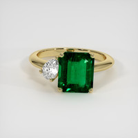 2.75 Ct. Emerald Ring, 18K Yellow Gold 1