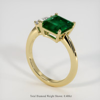 2.75 Ct. Emerald Ring, 18K Yellow Gold 2