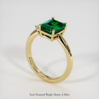 2.10 Ct. Emerald Ring, 18K Yellow Gold 2