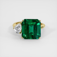 6.64 Ct. Emerald Ring, 18K Yellow Gold 1