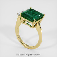 6.64 Ct. Emerald Ring, 18K Yellow Gold 2