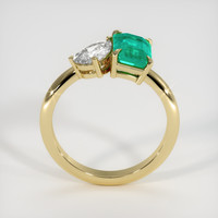 1.25 Ct. Emerald Ring, 18K Yellow Gold 3