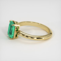 1.37 Ct. Emerald Ring, 18K Yellow Gold 4