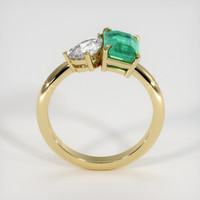 1.26 Ct. Emerald Ring, 18K Yellow Gold 3