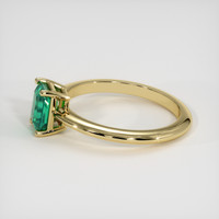 0.96 Ct. Emerald Ring, 18K Yellow Gold 4