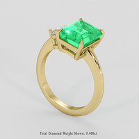 3.31 Ct. Emerald Ring, 18K Yellow Gold 2