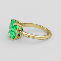 3.31 Ct. Emerald Ring, 18K Yellow Gold 4