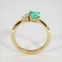 0.74 Ct. Emerald Ring, 18K Yellow Gold 3