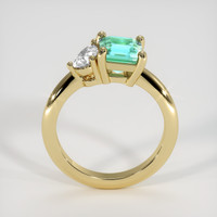 0.97 Ct. Emerald Ring, 18K Yellow Gold 3