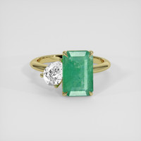 3.25 Ct. Emerald Ring, 18K Yellow Gold 1