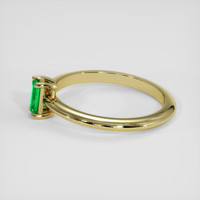 0.20 Ct. Emerald Ring, 18K Yellow Gold 4