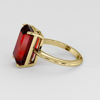 9.34 Ct. Orangish Red Spessartite Garnet Ring, 18K Yellow Gold 4