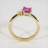 1.04 Ct. Pink Sapphire Ring, 18K Yellow Gold 3