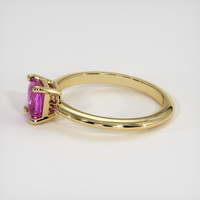 1.04 Ct. Pink Sapphire Ring, 18K Yellow Gold 4