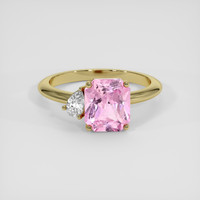 2.62 Ct. Pink Sapphire Ring, 18K Yellow Gold 1