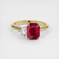 2.31 Ct. Ruby Ring, 18K Yellow Gold 1