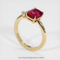 2.31 Ct. Ruby Ring, 18K Yellow Gold 2