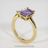2.57 Ct. Purple Sapphire Ring, 18K Yellow Gold 2