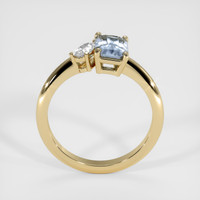 1.26 Ct. Greyish Blue Sapphire Ring, 18K Yellow Gold 3