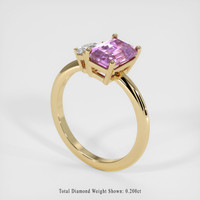 2.05 Ct. Pink Sapphire Ring, 18K Yellow Gold 2