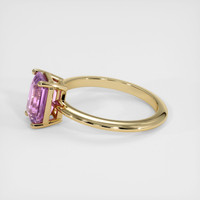 2.05 Ct. Pink Sapphire Ring, 18K Yellow Gold 4