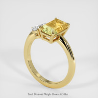 2.63 Ct. Bi Color Sapphire Ring, 18K Yellow Gold 2