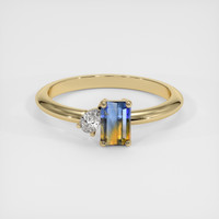 0.82 Ct. Bi Color Sapphire Ring, 18K Yellow Gold 1