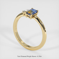 0.82 Ct. Bi Color Sapphire Ring, 18K Yellow Gold 2