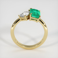 1.19 Ct. Emerald Ring, 18K Yellow Gold 3