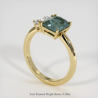 3.16 Ct. Color Change Sapphire Ring, 18K Yellow Gold 2