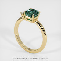1.75 Ct. Bluish Green Sapphire Ring, 18K Yellow Gold 2