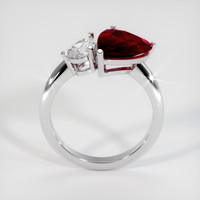 3.18 Ct. Ruby Ring, Platinum 950 3