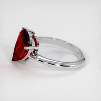 3.18 Ct. Ruby Ring, Platinum 950 4